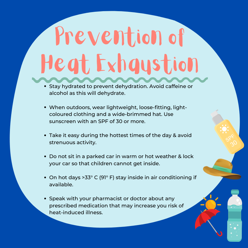 Prevention of heat exhaustion